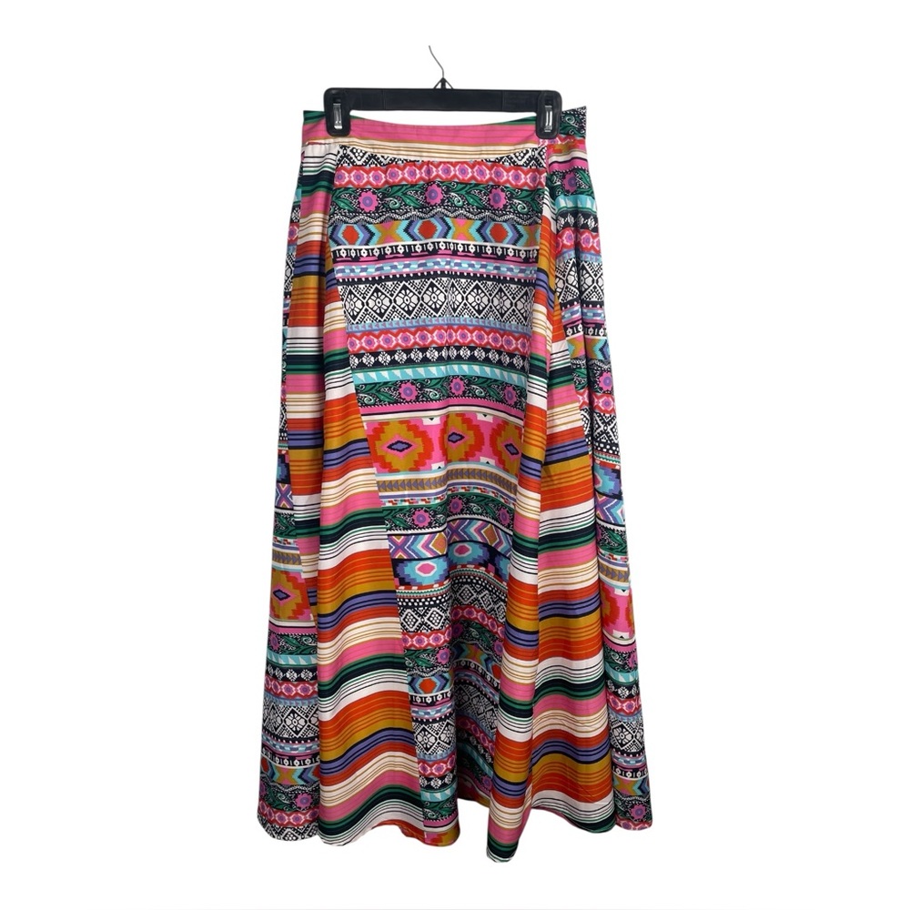 Flint & Moss Skirt Womens Medium Boho Maxi Aztec Southwestern Pockets Festival